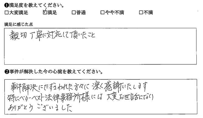 大変お世話になりました